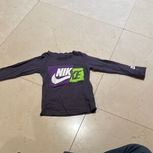 Nike Kids Long Sleeve Shirt - Purple and Green